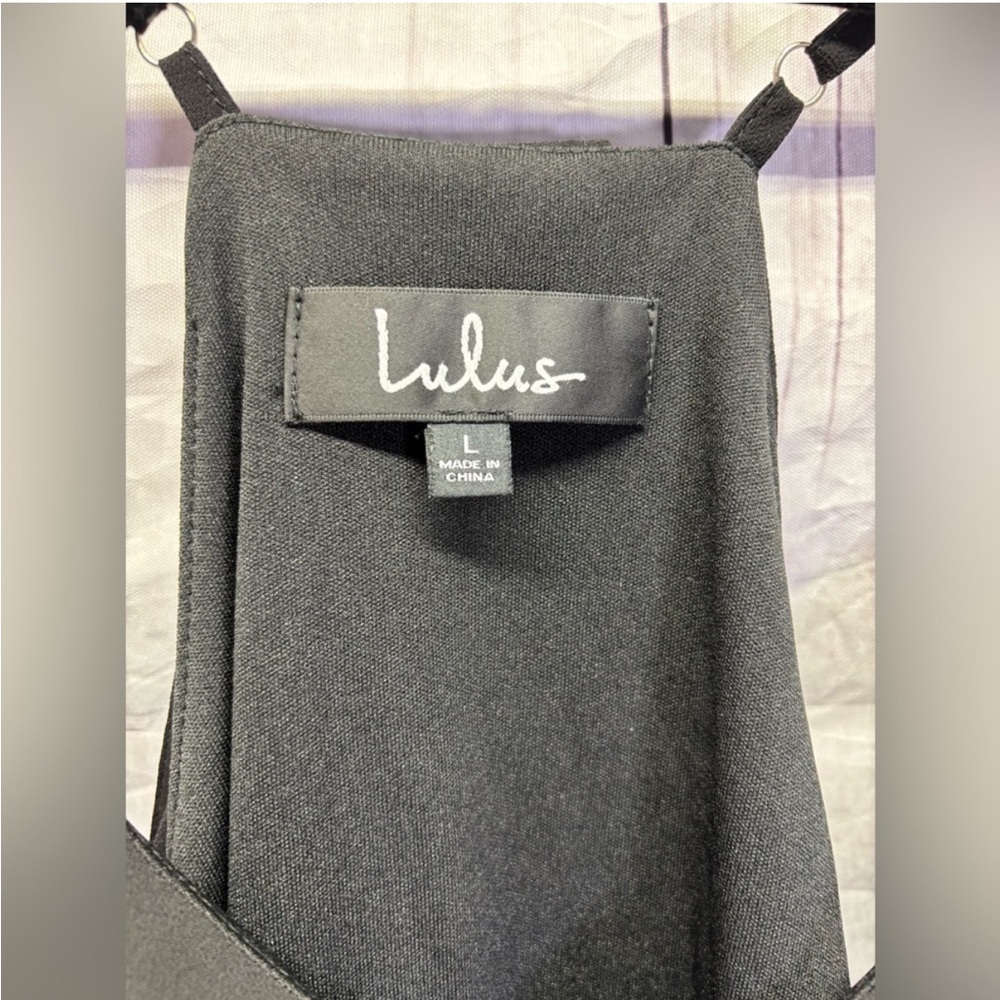 Lulu's Black Ruffled mini Cocktail Dress - Picture 4 of 6